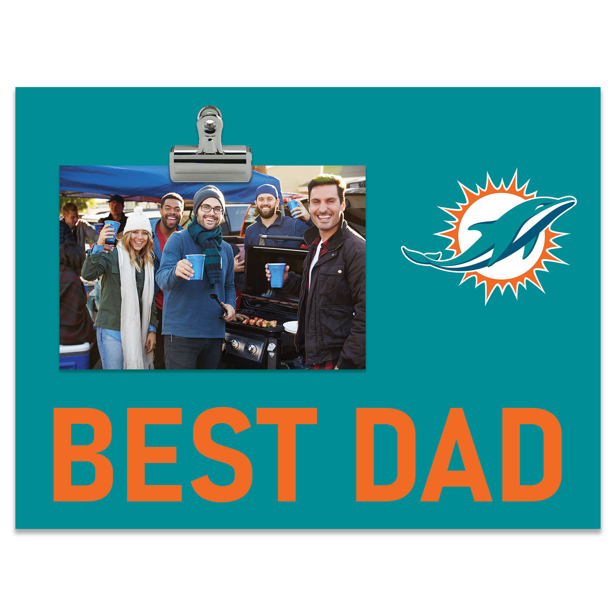 Miami Dolphins 8" x 10.5" Briteline Best Dad Clip Frame