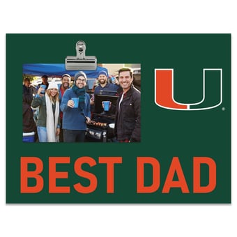 Miami Hurricanes 8" x 10.5" Briteline Best Dad Clip Frame
