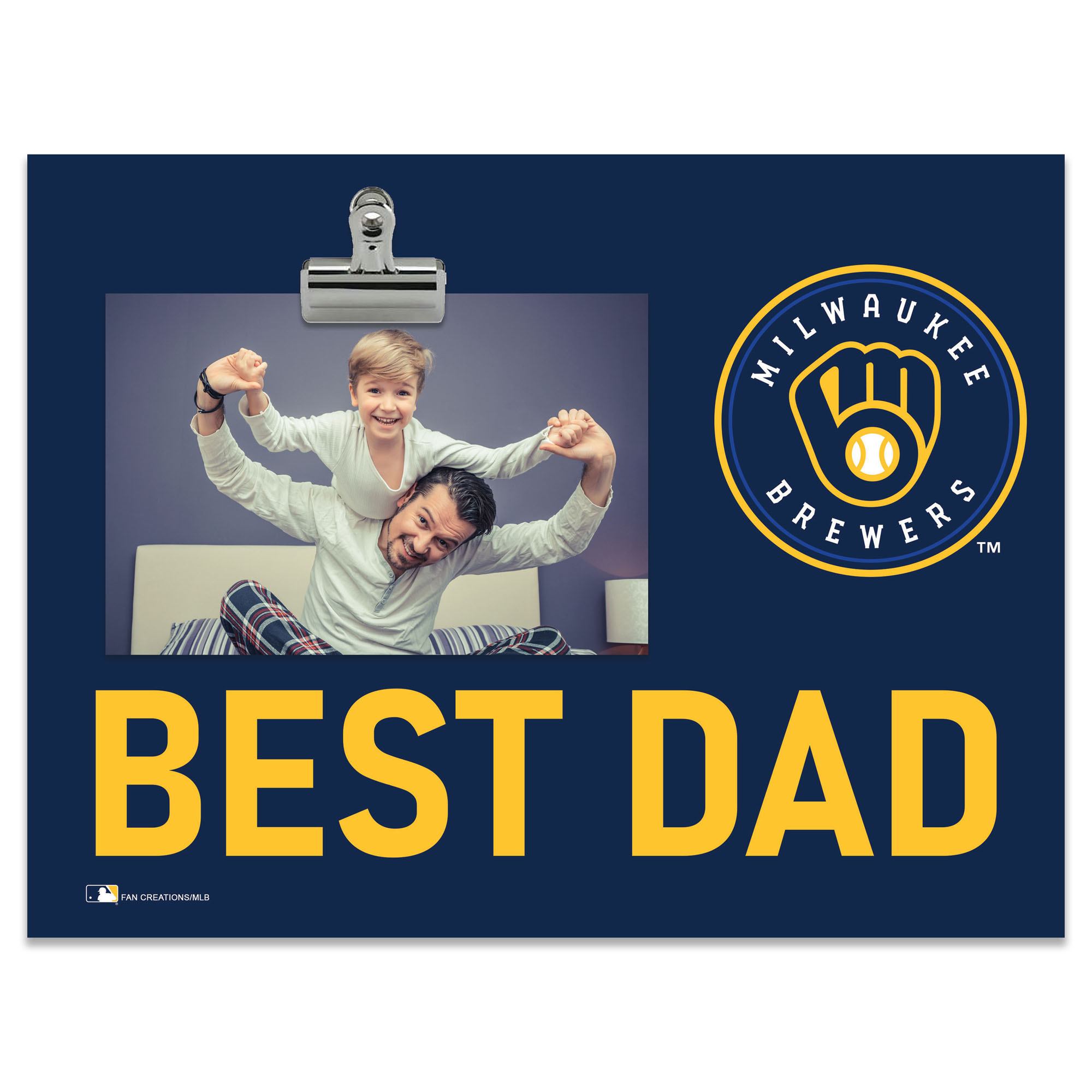 Milwaukee Brewers 8" x 10.5" Briteline Best Dad Clip Frame