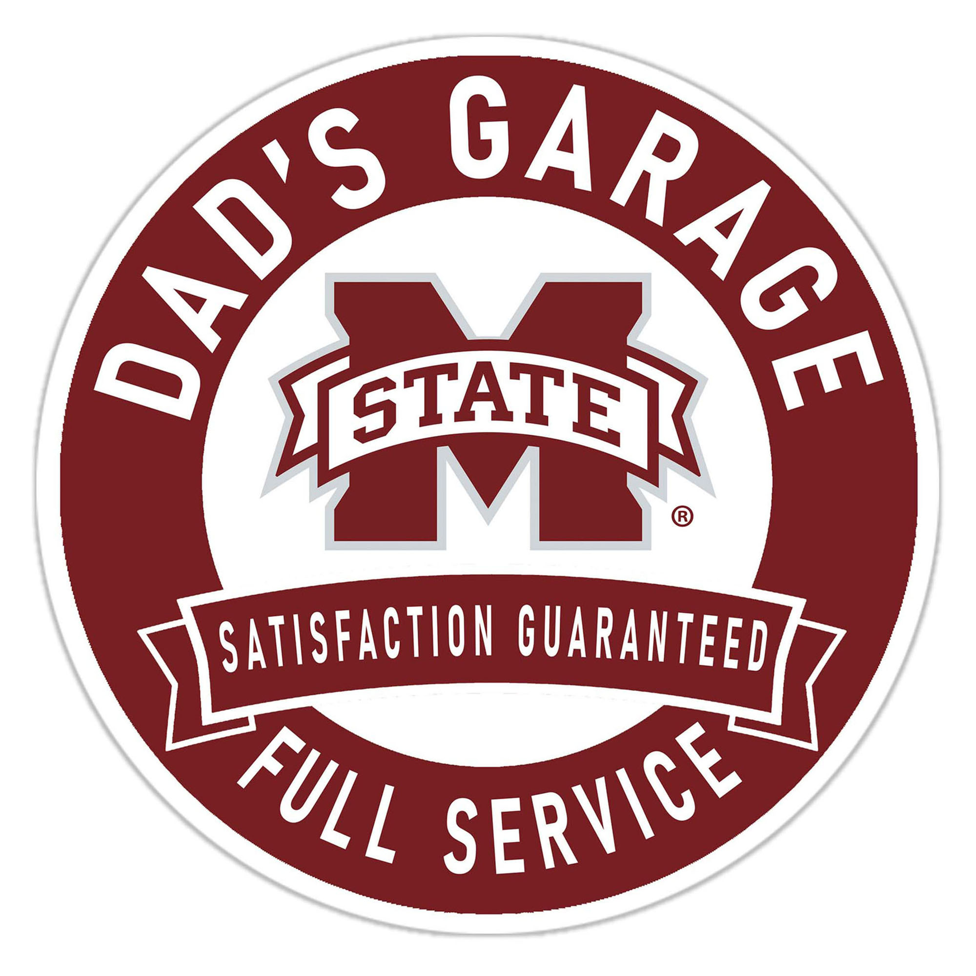 Mississippi State Bulldogs 16" Dad's Garage Wood Sign