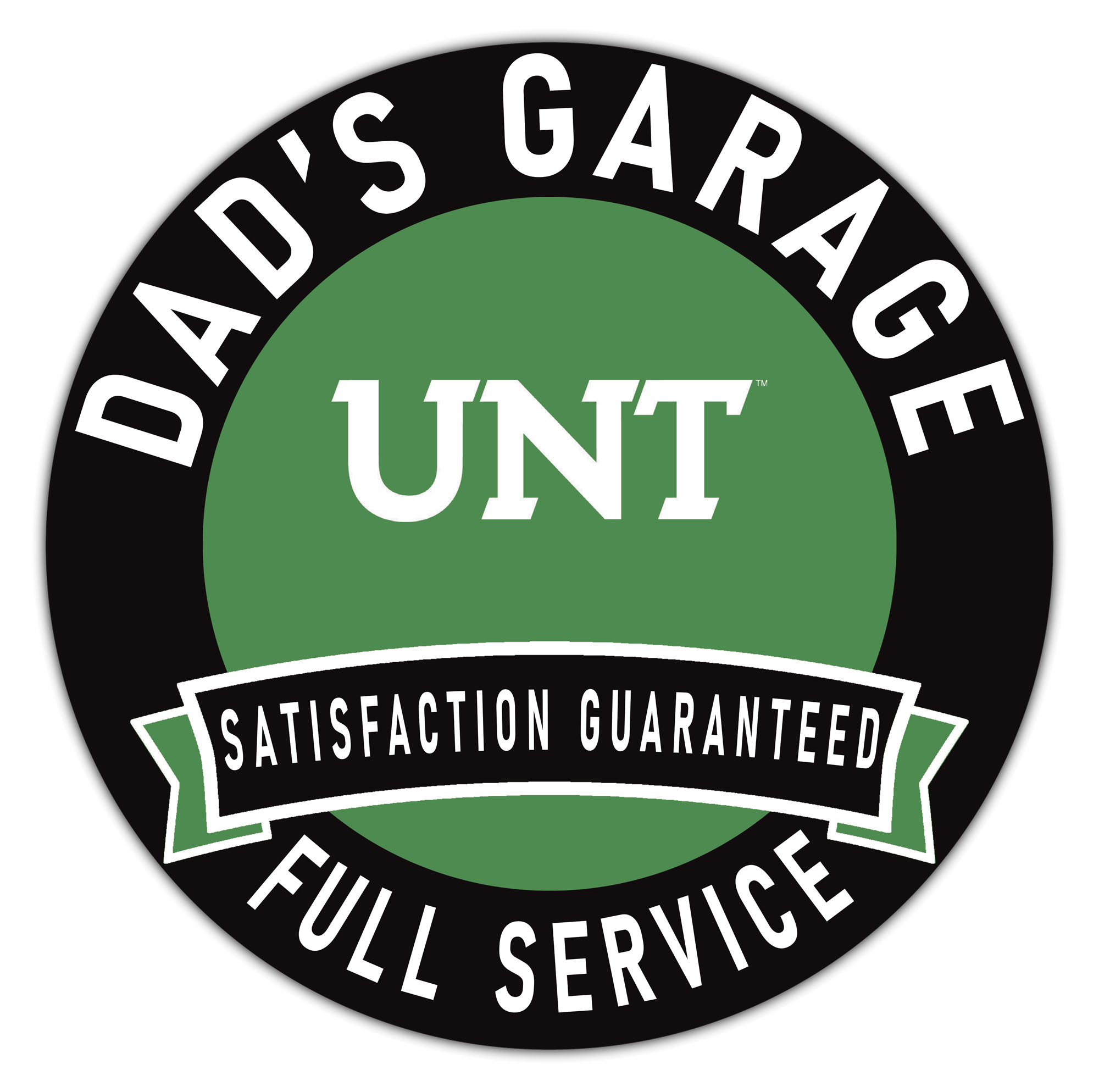North Texas Mean Green 16" x 16" Dad's Garage Wood Sign