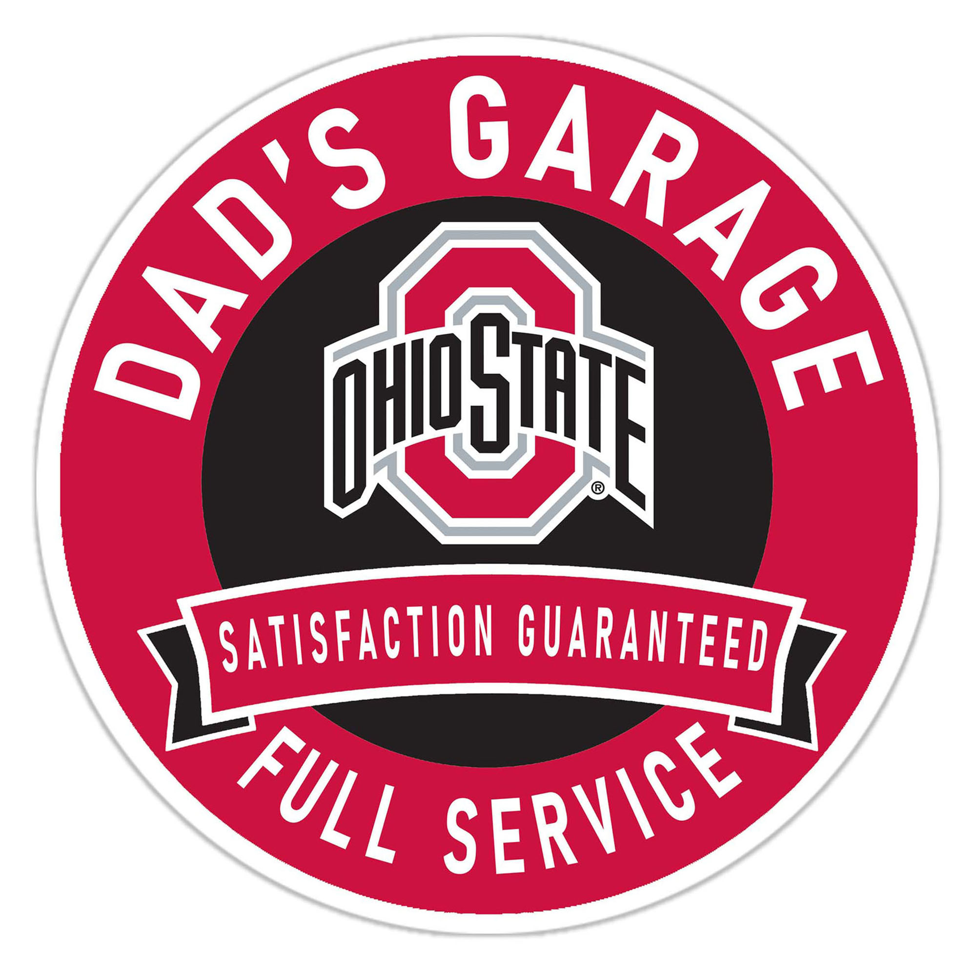 Ohio State Buckeyes 16" Dad's Garage Wood Sign