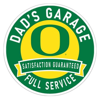 Oregon Ducks 16" Dad's Garage Wood Sign