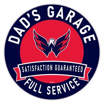 Washington Capitals 16" Dad's Garage Wood Sign