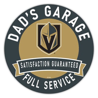 Vegas Golden Knights 16" Dad's Garage Wood Sign