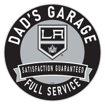 Los Angeles Kings 16" Dad's Garage Wood Sign