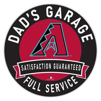 Arizona Diamondbacks 16" Dad's Garage Wood Sign