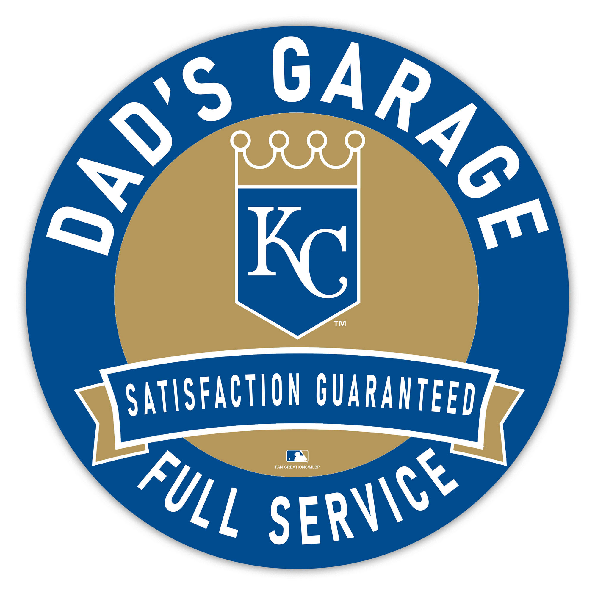 Kansas City Royals 16" Dad's Garage Wood Sign