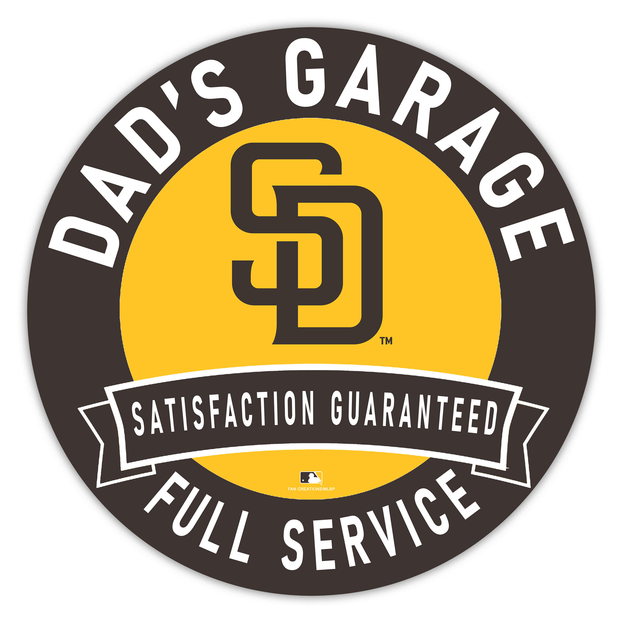 San Diego Padres 16" Dad's Garage Wood Sign