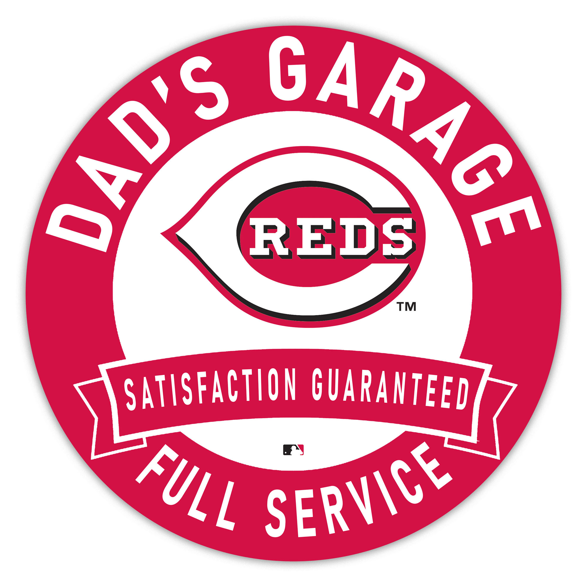 Cincinnati Reds 16" Dad's Garage Wood Sign