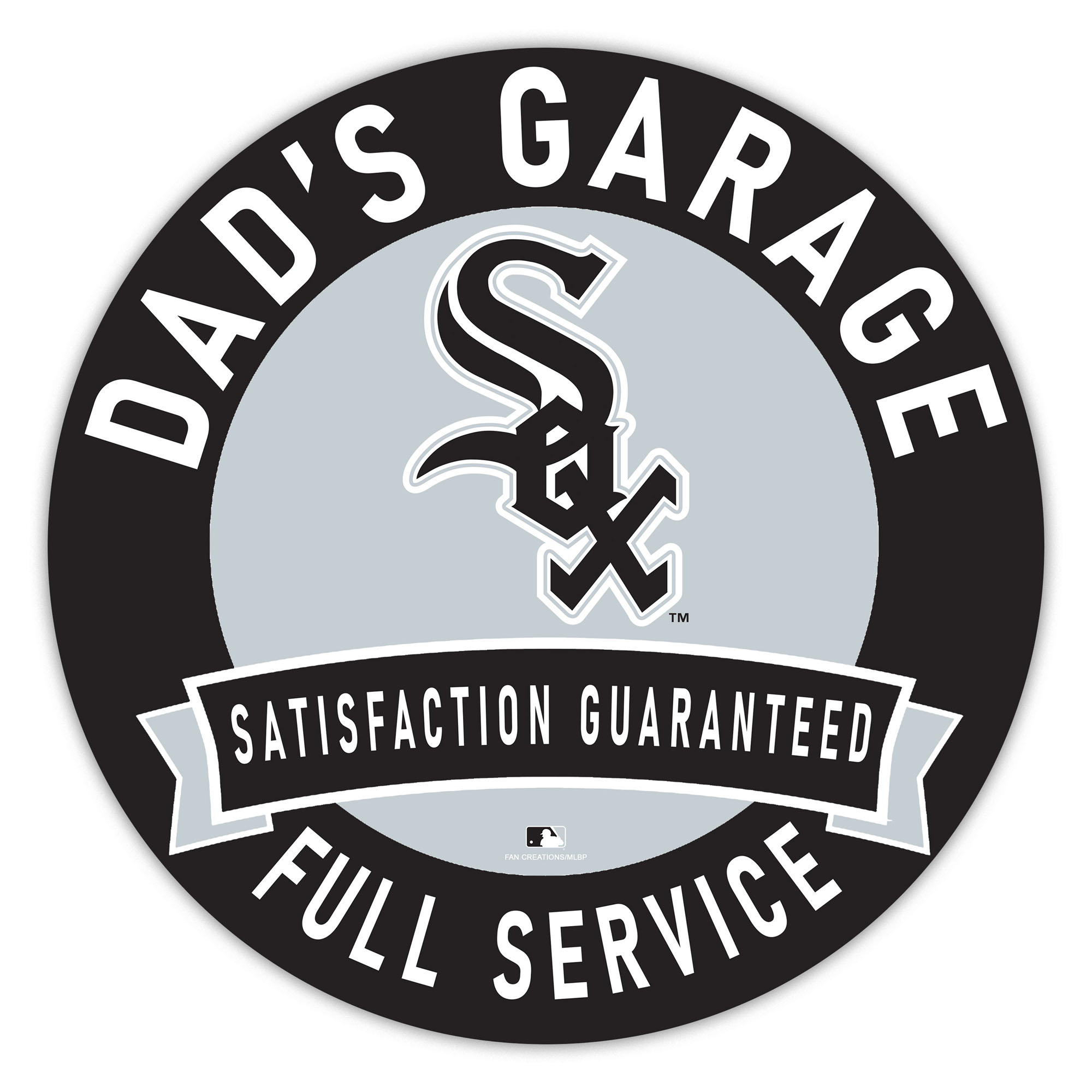 Chicago White Sox 16" Dad's Garage Wood Sign