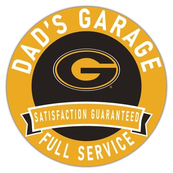 Grambling Tigers 16" x 16" Dad's Garage Wood Sign