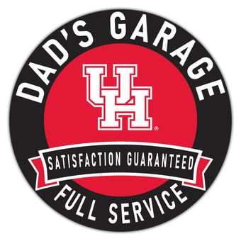 Houston Cougars 16" x 16" Dad's Garage Wood Sign