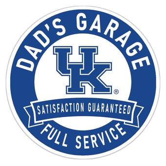 Kentucky Wildcats 16" Dad's Garage Wood Sign