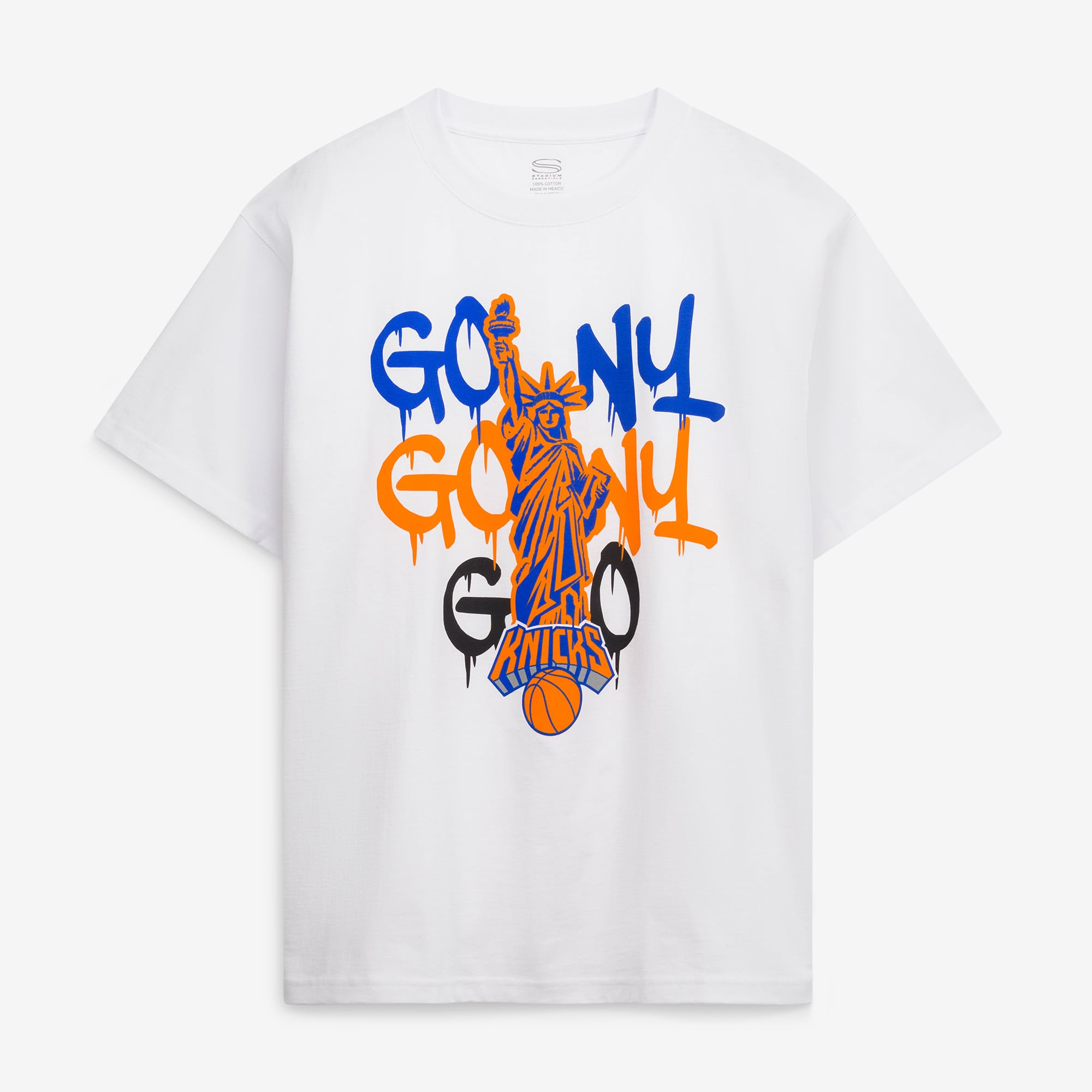 Unisex Stadium Essentials  White New York Knicks Oversized Go NY Go T-Shirt