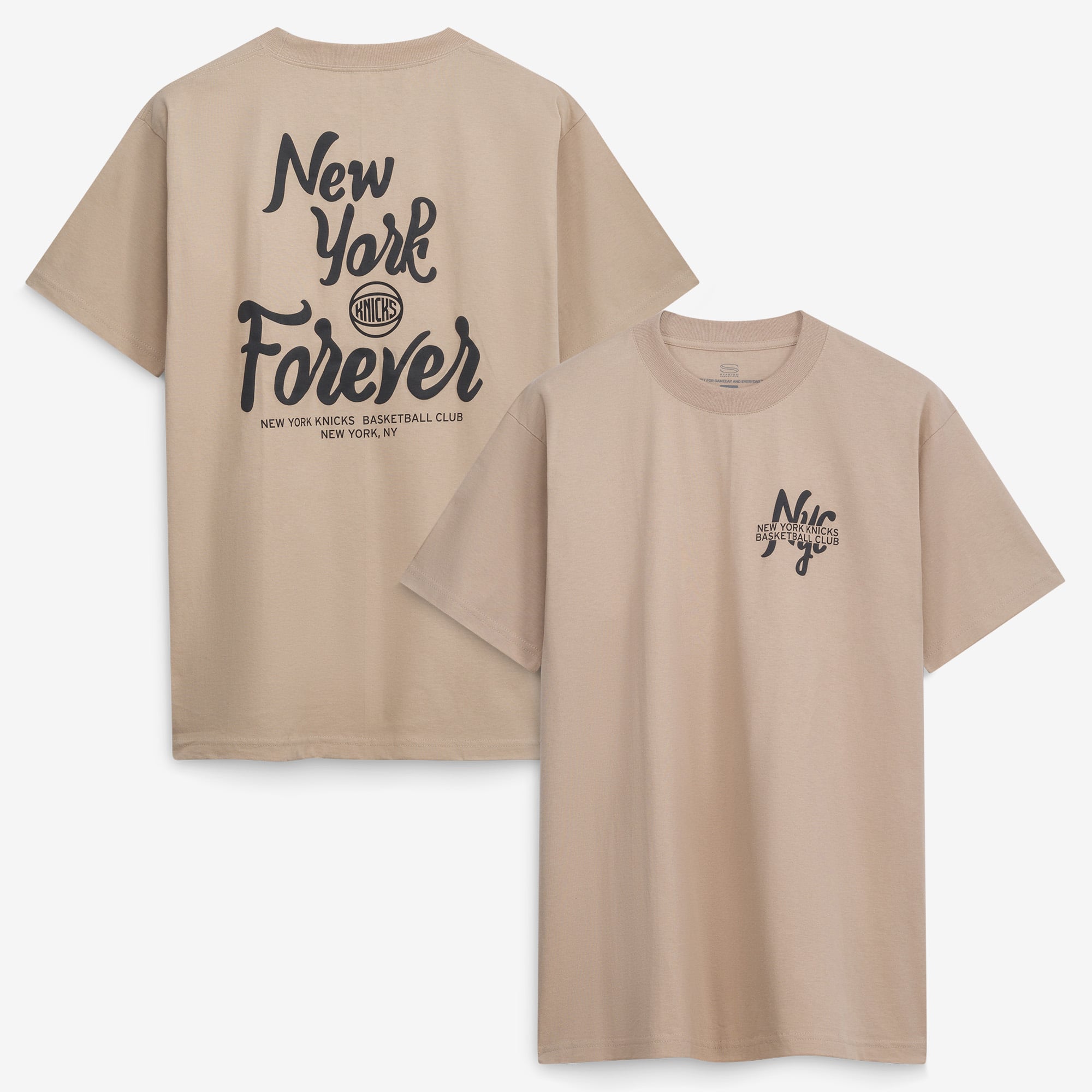 Men's Stadium Essentials  Tan New York Knicks Oversized Forever T-Shirt