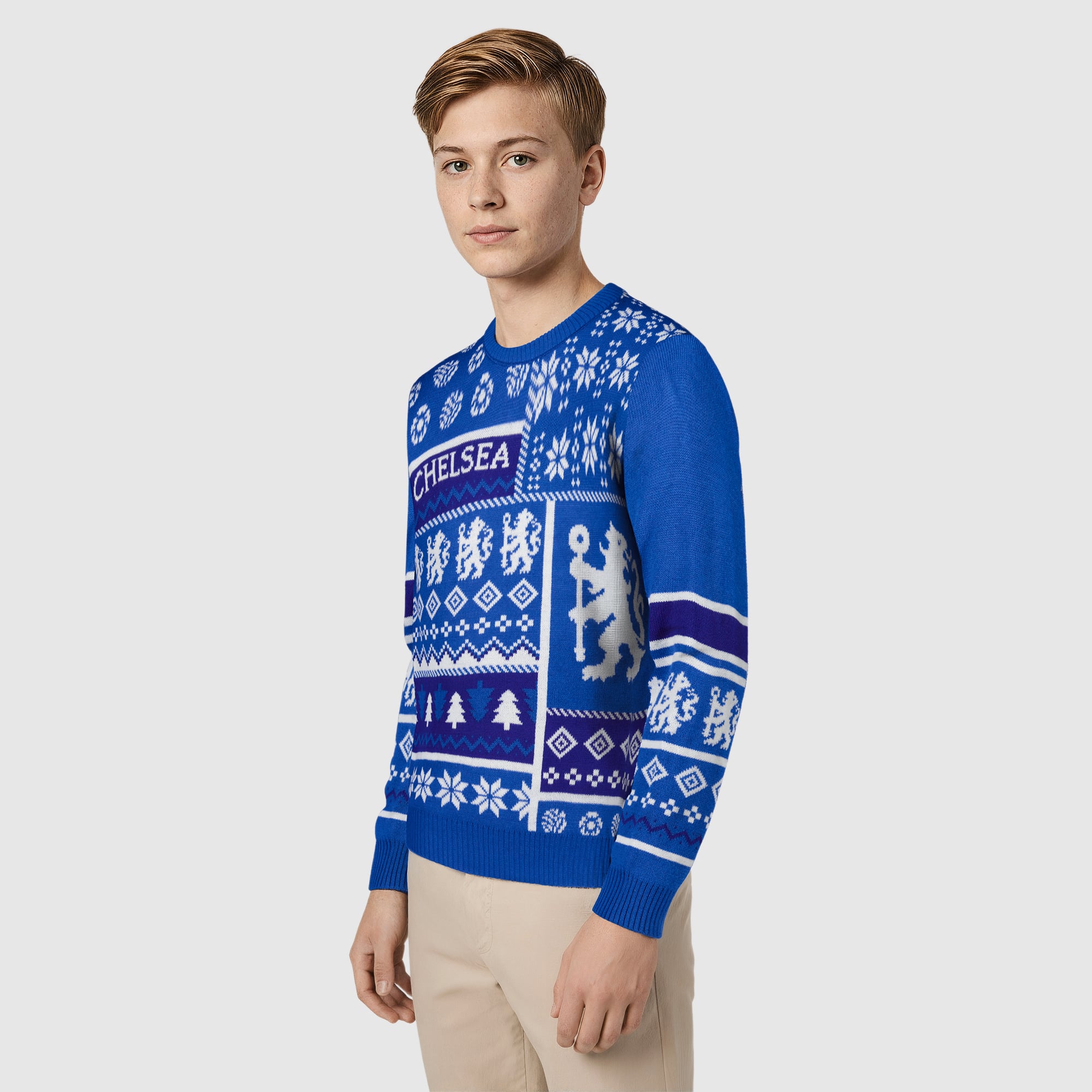 Pull de Noël Chelsea Fairisle - Bleu - Enfant