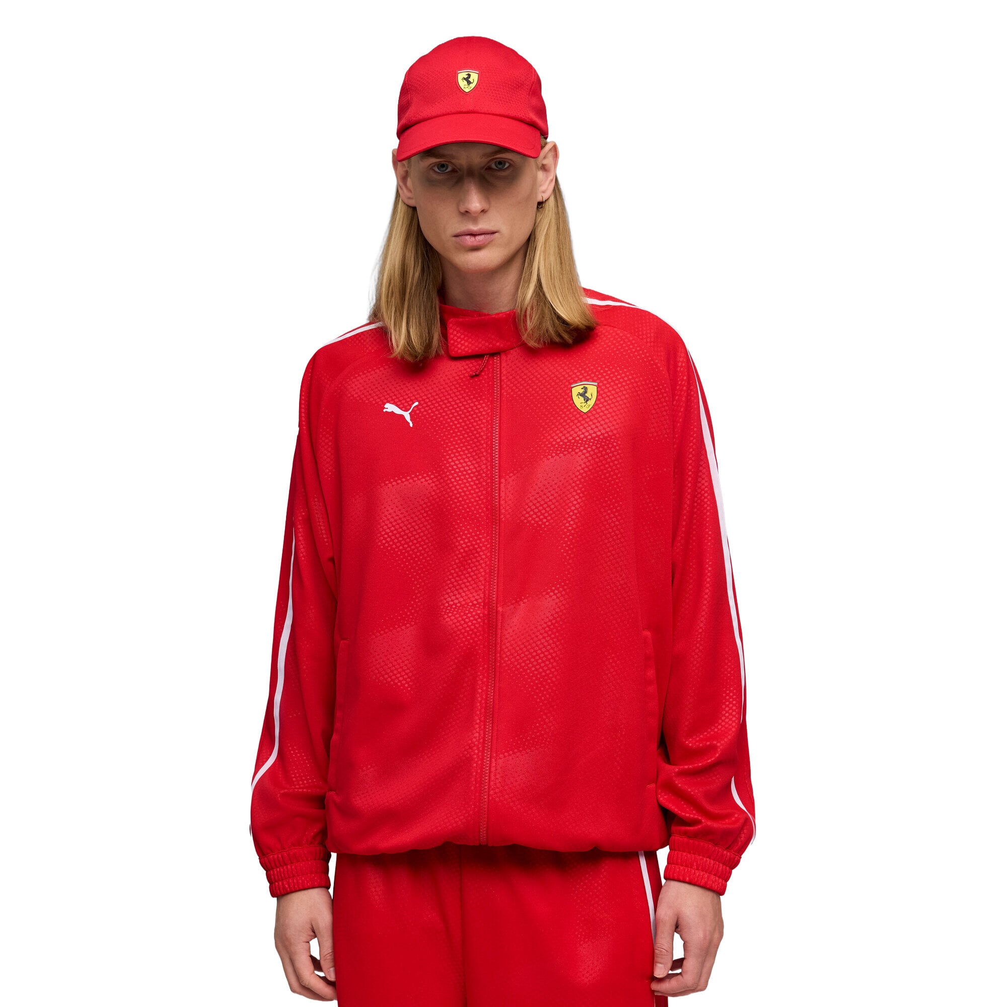 Ferrari T7 Oversized Track Jacket by Puma - Red