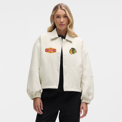 Women's lululemon Heathered Bone Chicago Blackhawks Coach's Full-Button Jacket