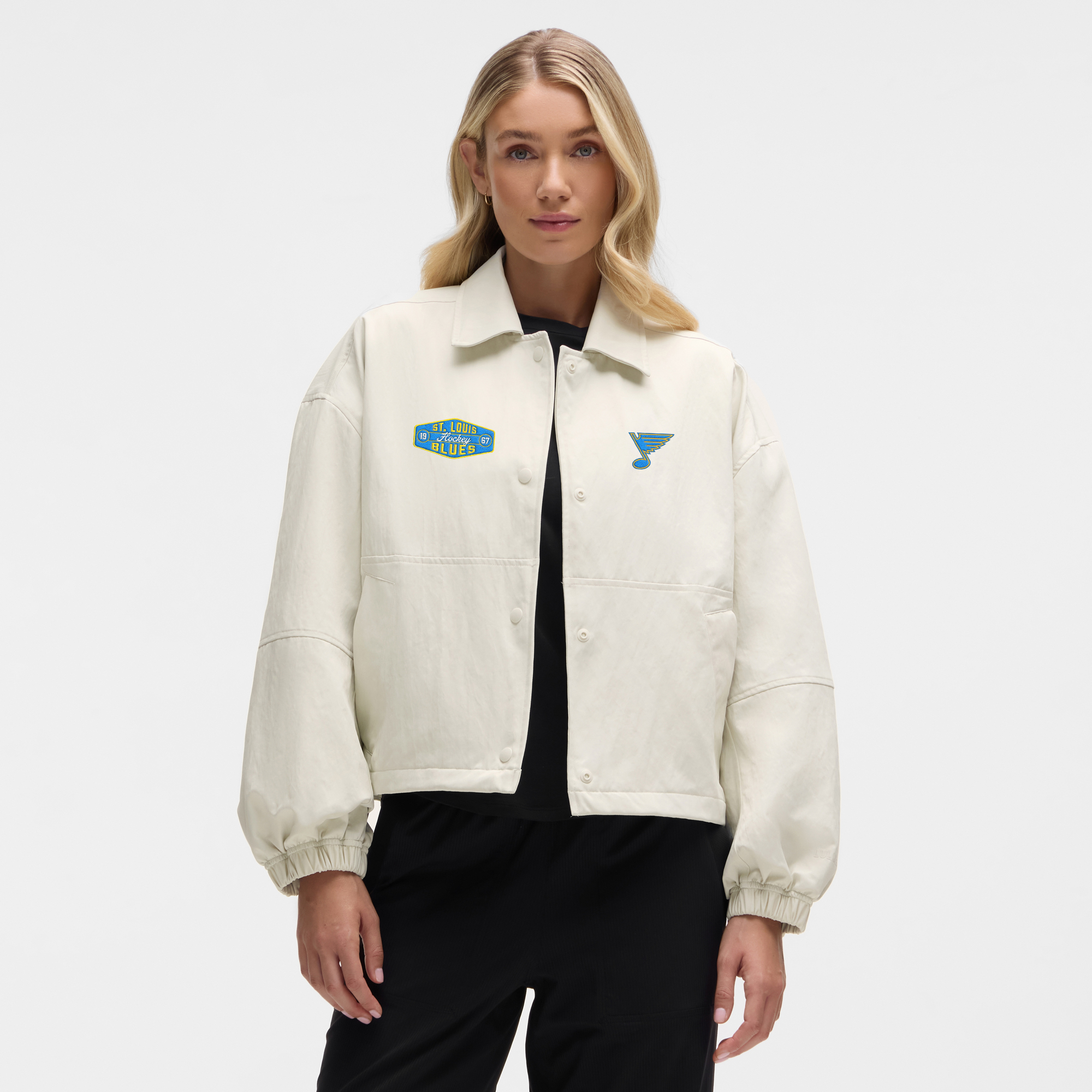 Women's lululemon Heathered Bone St. Louis Blues Coach's Full-Button Jacket