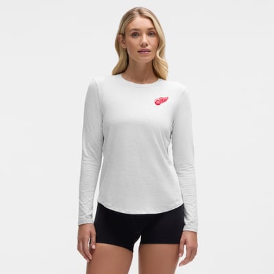 Women's lululemon Heathered Core Ultra Light Grey Detroit Red Wings Love Long Sleeve T-Shirt