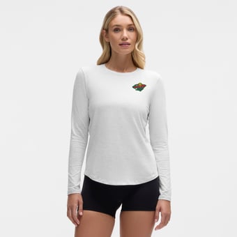 Women's lululemon Heathered Core Ultra Light Grey Minnesota Wild Love Long Sleeve T-Shirt