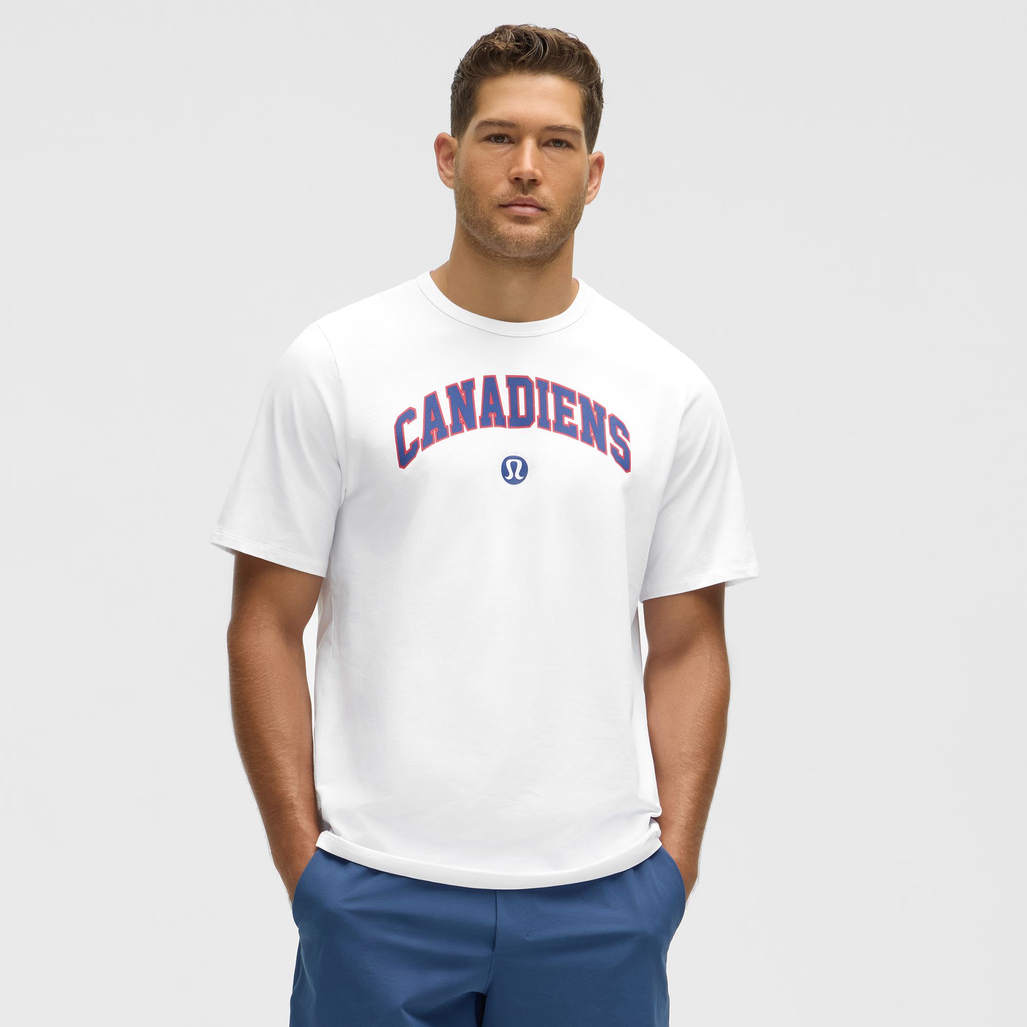 Men's lululemon White Montreal Canadiens Organic Cotton Classic-Fit T-Shirt