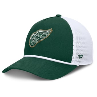 Men's Fanatics Green/White Detroit Red Wings Bermuda A-Frame Adjustable Hat