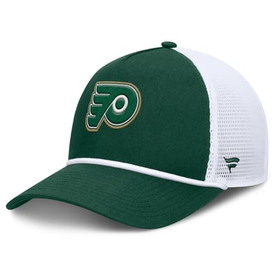 Men's Fanatics Green/White Philadelphia Flyers Bermuda A-Frame Adjustable Hat