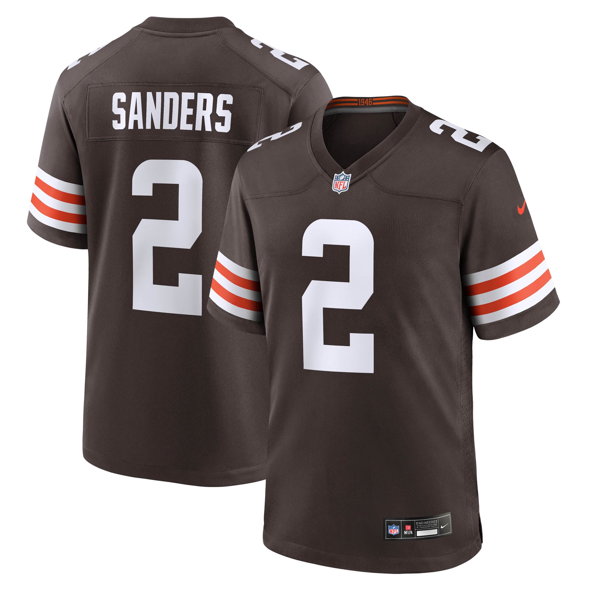 Cleveland Browns Nike Game Home Jersey - Brown - Shedeur Sanders - Mens