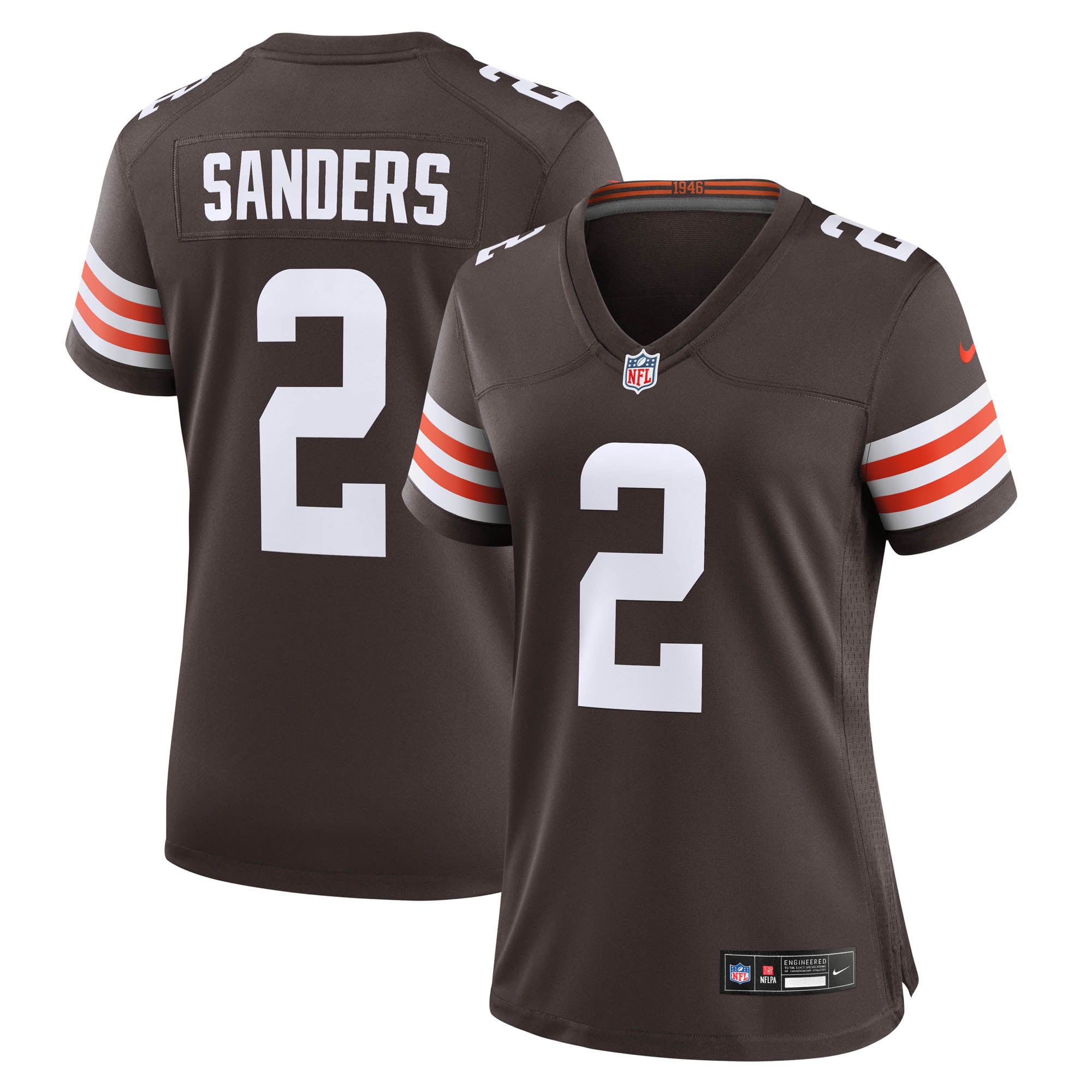 Cleveland Browns Nike Game Home Jersey - Brown - Shedeur Sanders - Womens