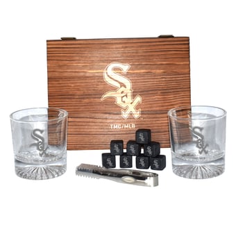 The Memory Company Chicago White Sox 2-Pack Rocks Glass Box Set with Stone Cubes