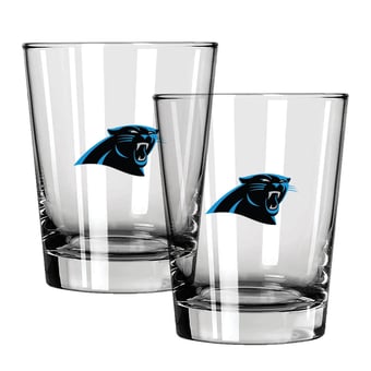 The Memory Company Carolina Panthers 15oz. Two-Pack Rocks Glass Gift Set