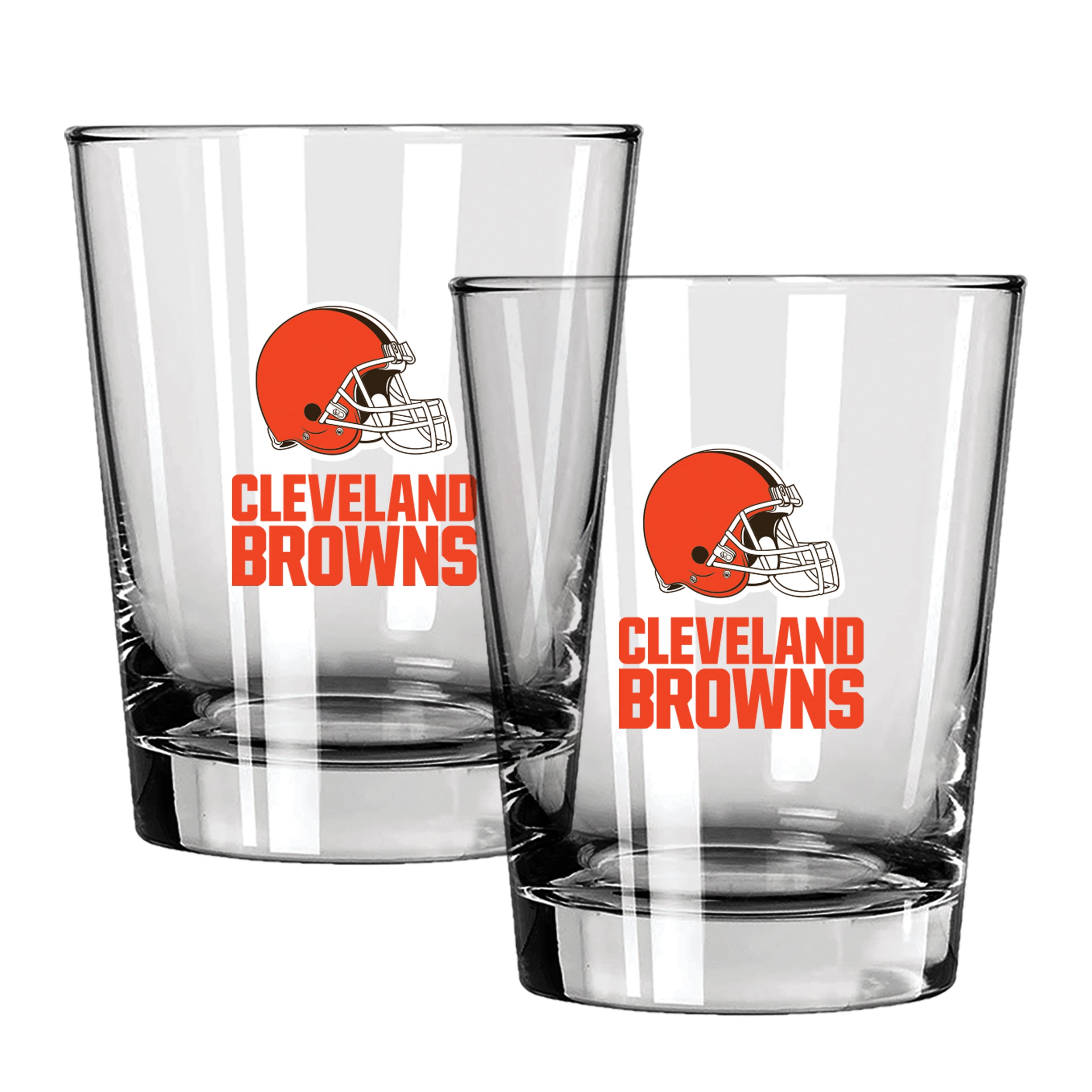 The Memory Company Cleveland Browns 15oz. Two-Pack Rocks Glass Gift Set