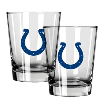 The Memory Company Indianapolis Colts 15oz. Two-Pack Rocks Glass Gift Set