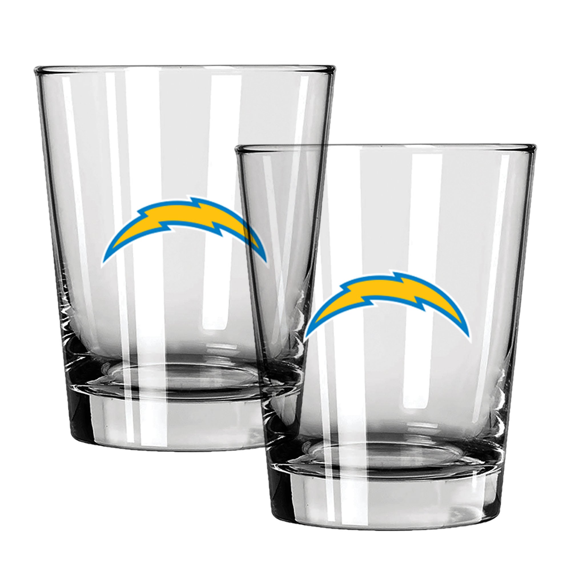 The Memory Company Los Angeles Chargers 15oz. Two-Pack Rocks Glass Gift Set