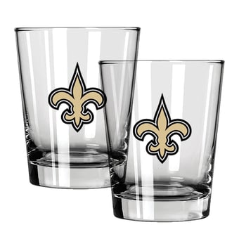 The Memory Company New Orleans Saints 15oz. Two-Pack Rocks Glass Gift Set