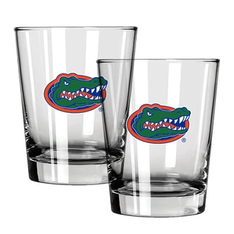 The Memory Company Florida Gators 15oz. Two-Pack Rocks Glass Gift Set