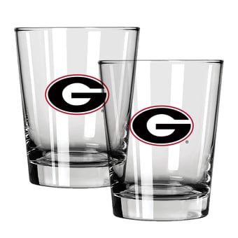The Memory Company Georgia Bulldogs 15oz. Two-Pack Rocks Glass Gift Set