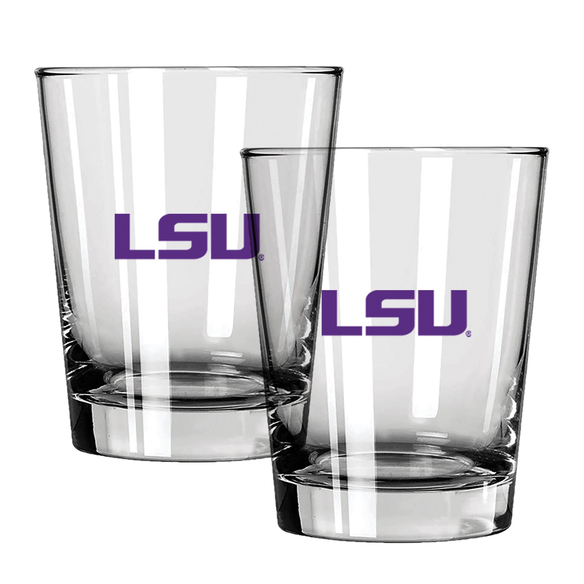 The Memory Company LSU Tigers 15oz. Two-Pack Rocks Glass Gift Set