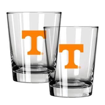 The Memory Company Tennessee Volunteers 15oz. Two-Pack Rocks Glass Gift Set