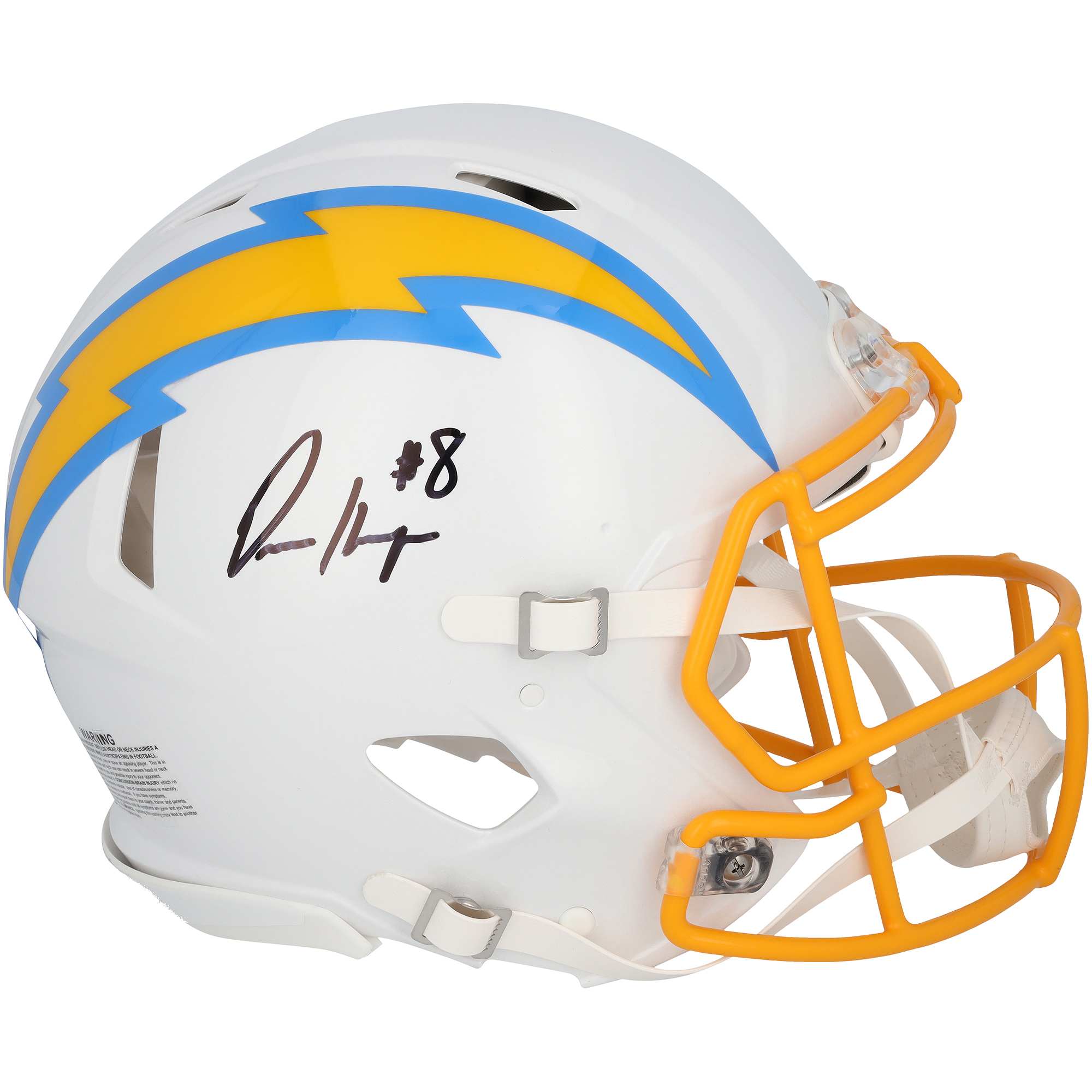 Omarion Hampton Los Angeles Chargers Autographed Riddell Speed Authentic Helmet