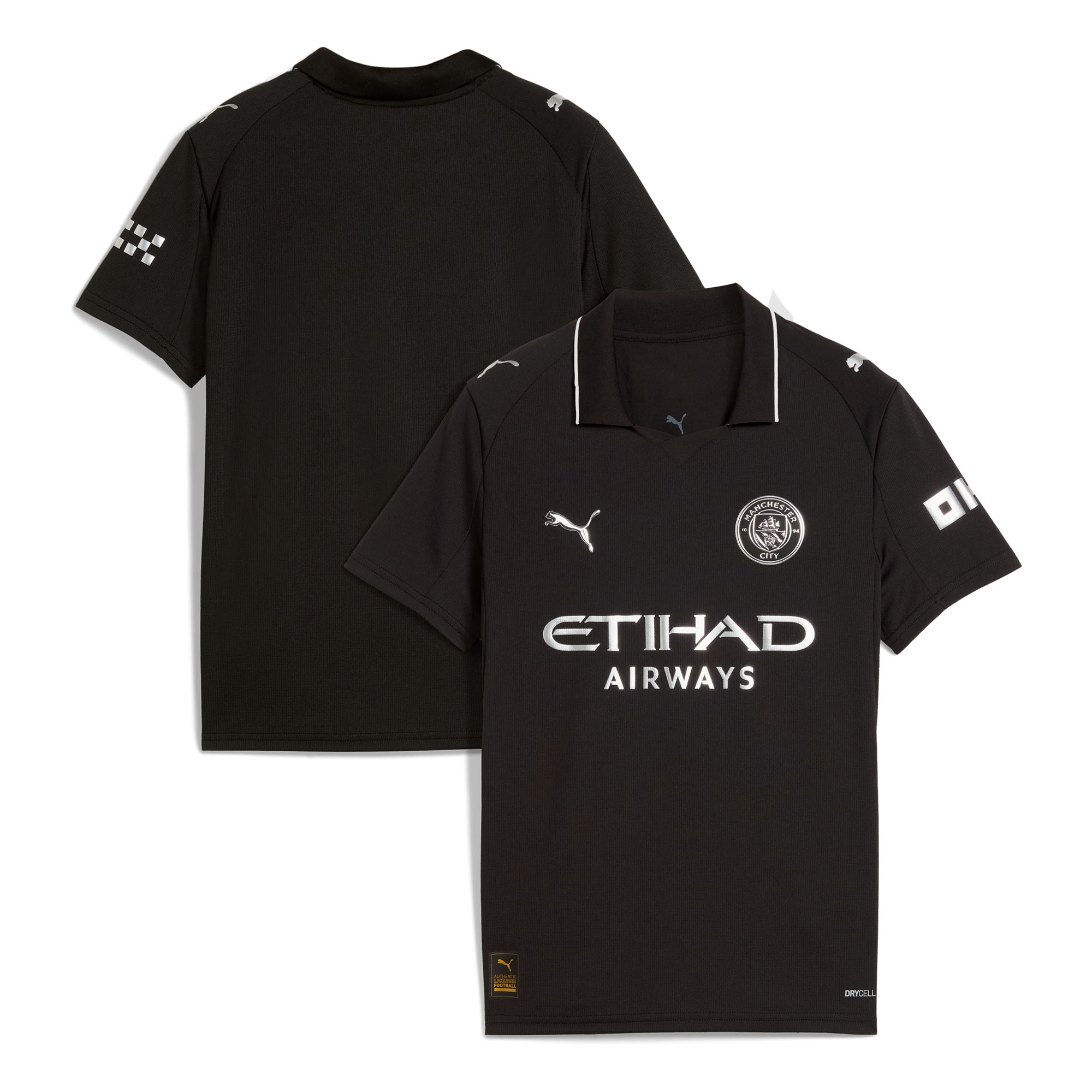 Youth Puma Black Manchester City 2025/26 Away Replica Jersey