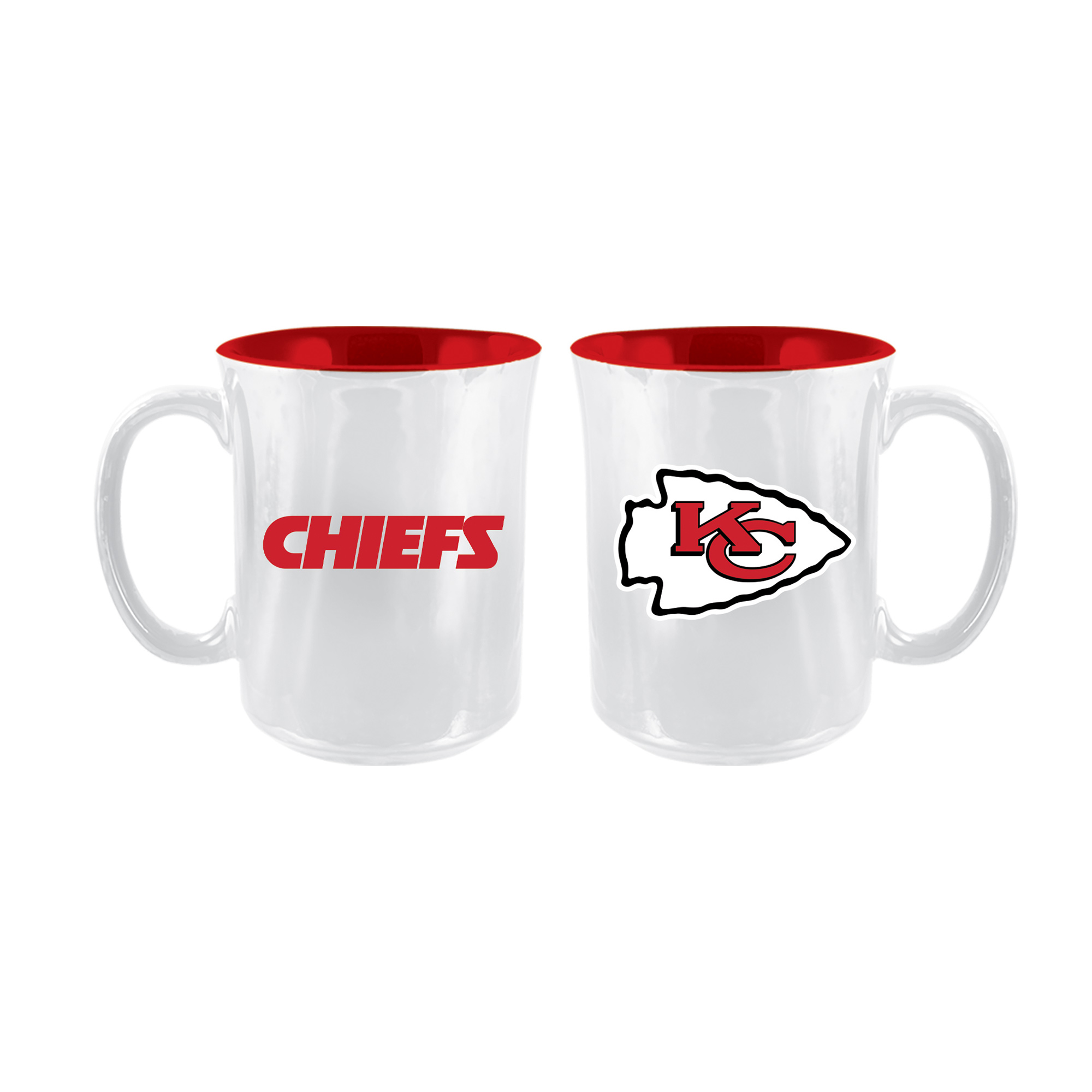 The Memory Company Kansas City Chiefs 2-Pack 15oz. Iridescent Ceramic Mug Set
