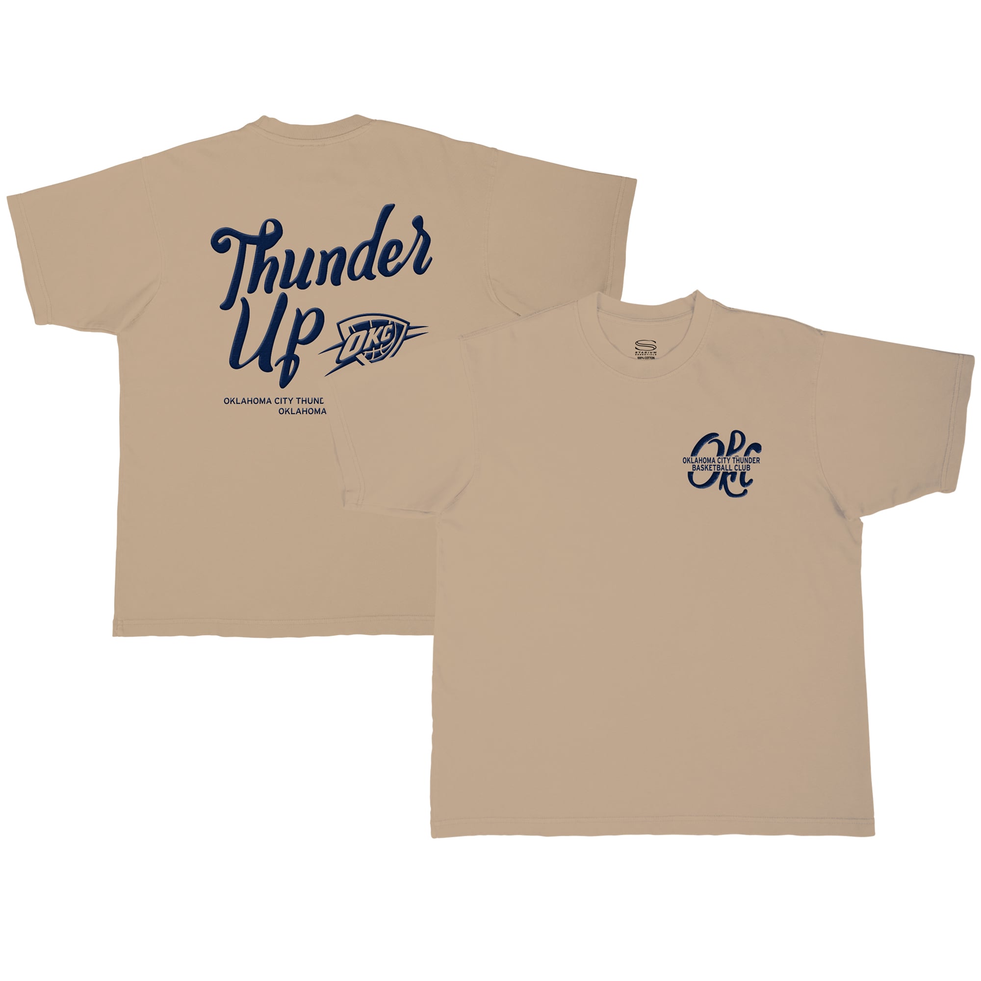 Unisex Stadium Essentials  Tan Oklahoma City Thunder Thunder Up Urban T-Shirt