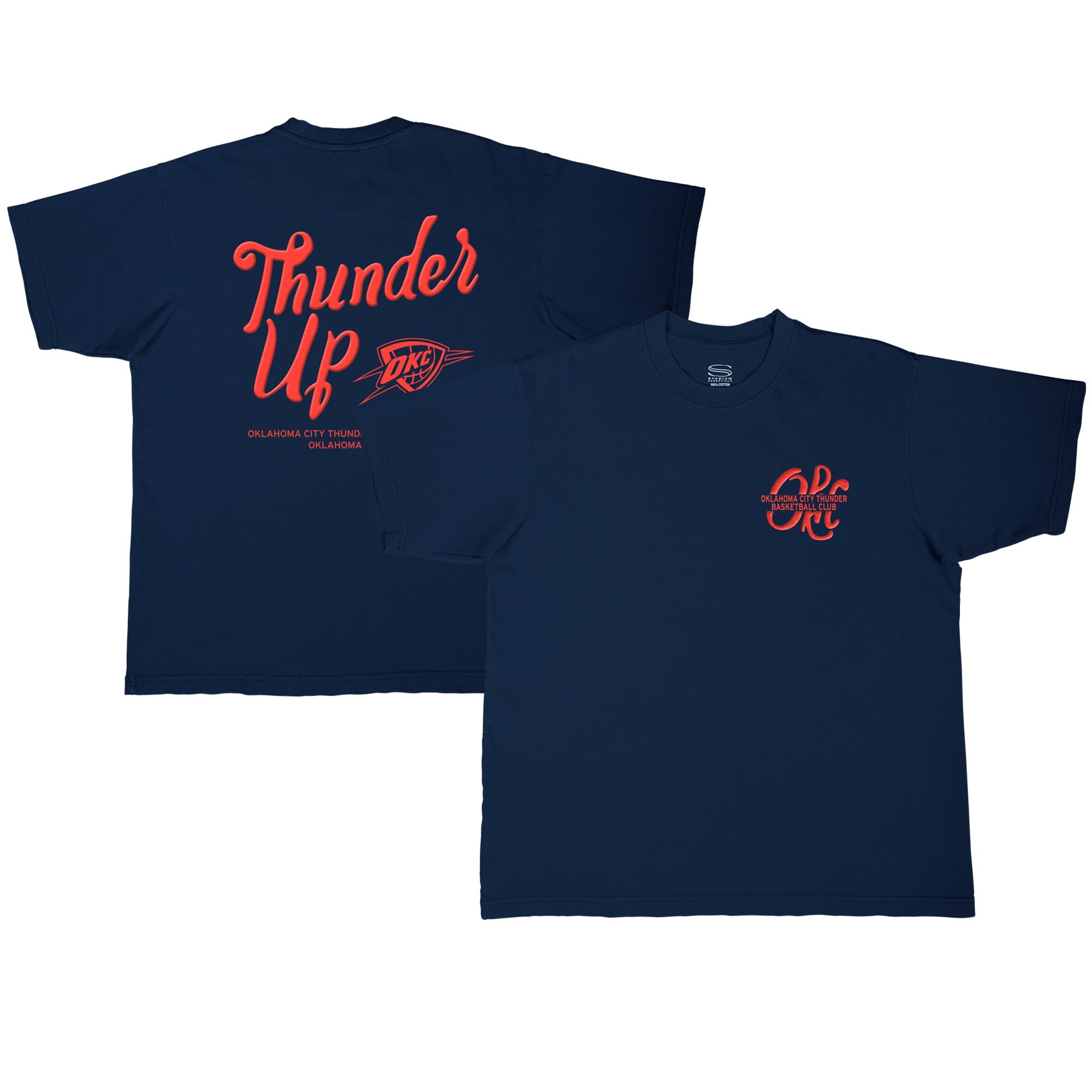 Unisex Stadium Essentials  Navy Oklahoma City Thunder Thunder Up Urban T-Shirt