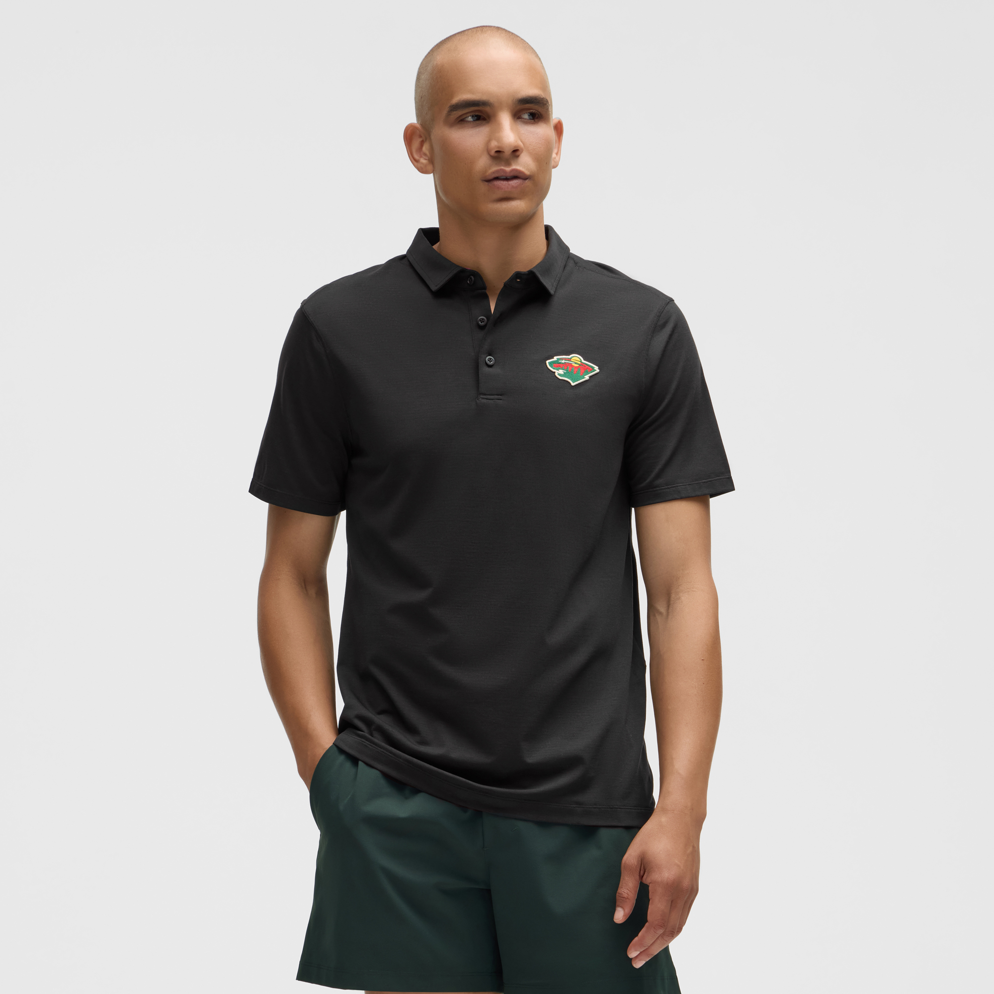 Men's lululemon Black Minnesota Wild Evolution Polo