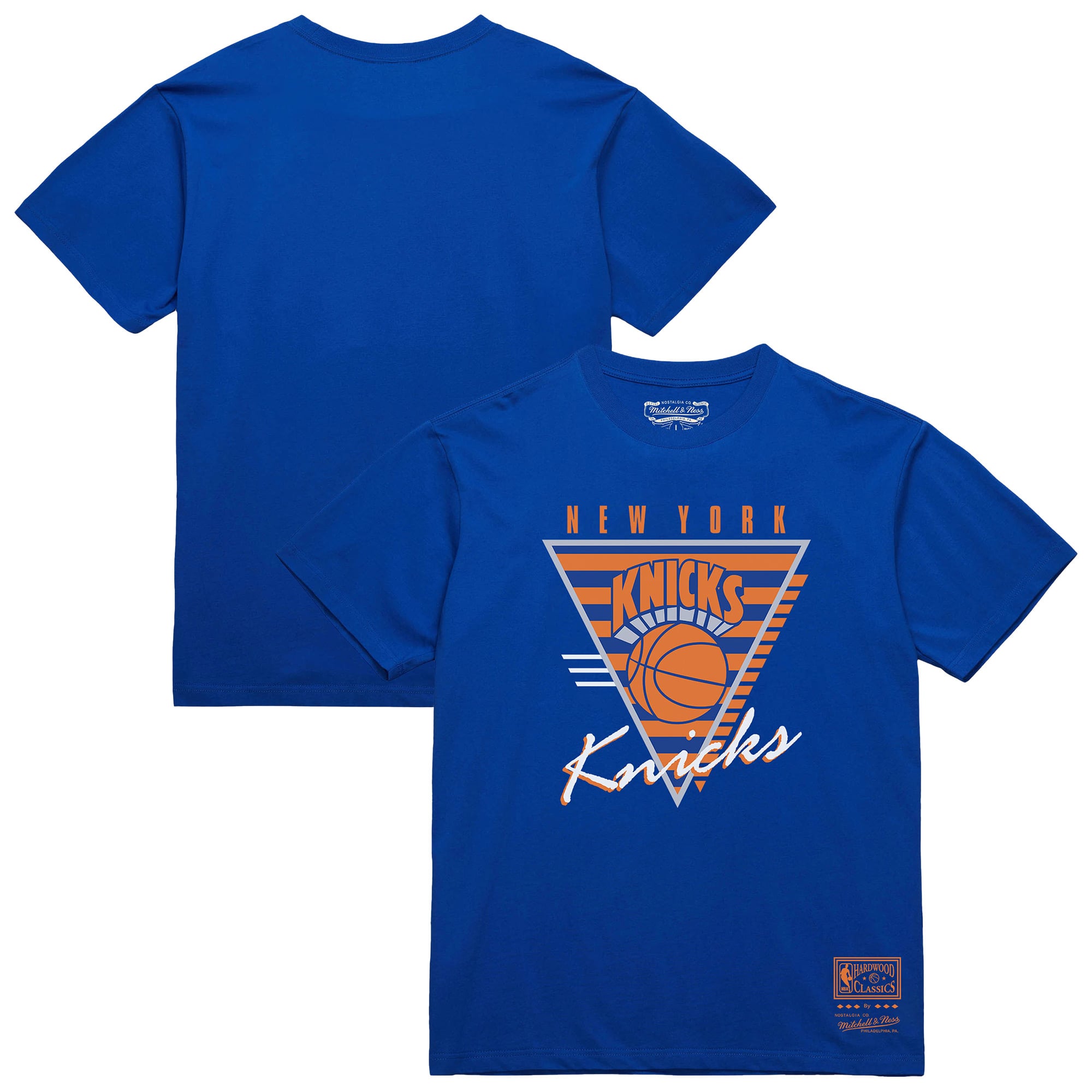 Men's Mitchell & Ness  Blue New York Knicks Big & Tall Hardwood Classics Final Seconds T-Shirt