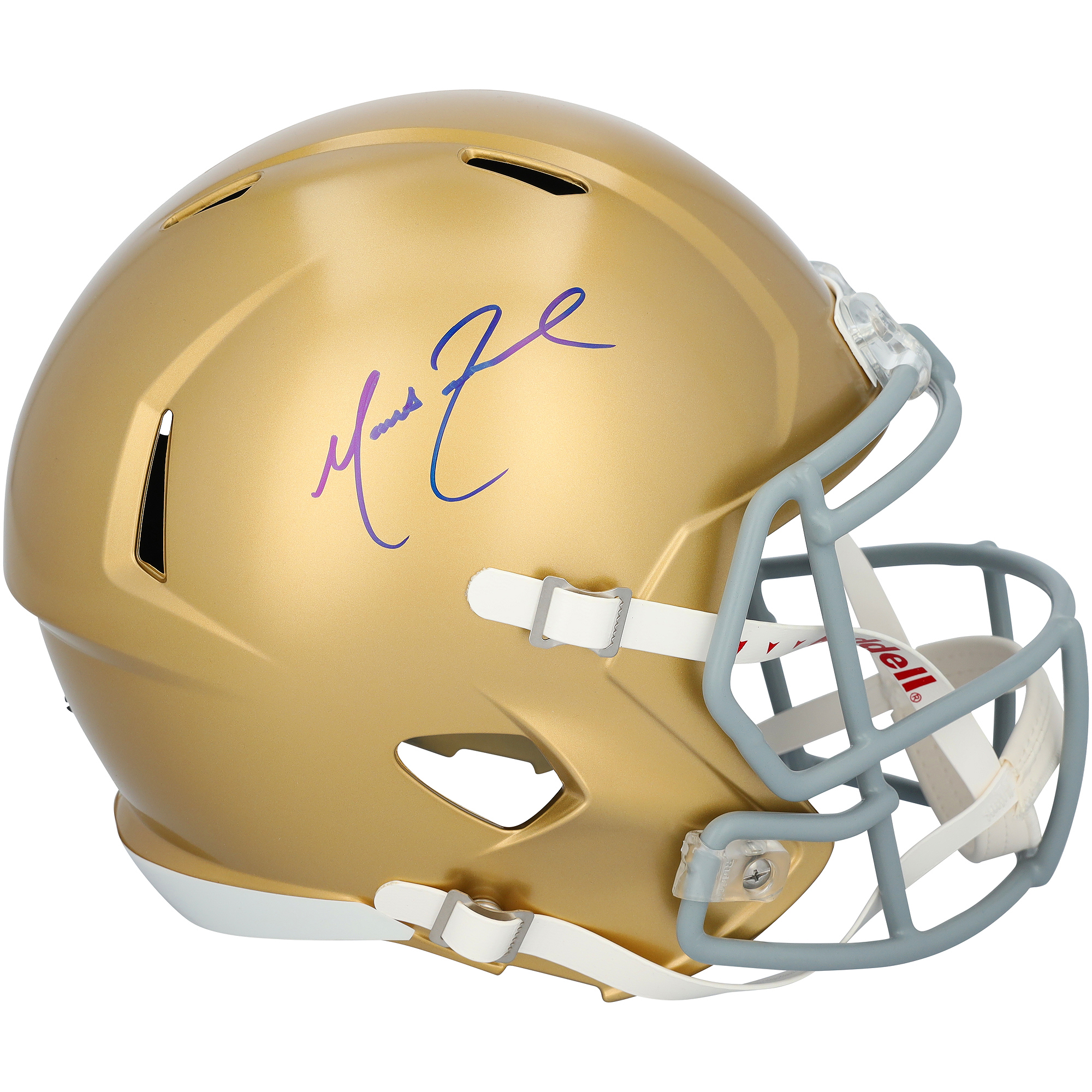 Marcus Freeman Notre Dame Fighting Irish Autographed Riddell Speed Replica Helmet
