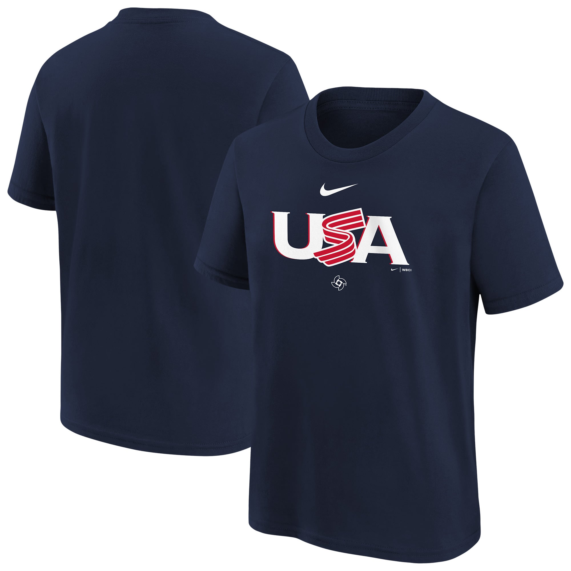 Youth Nike  Navy USA Baseball 2026 World Baseball Classic Country T-Shirt